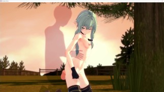 Goblin Slayer: Horny Elf girl get creampied in forest