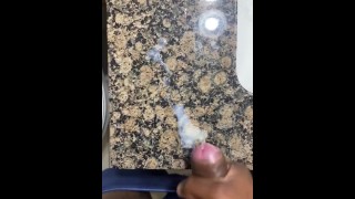 Jerking off on counter at Days Inn