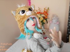 Video Hot Sex Doll Fucked in Sweet Cat Cap Winter Cold Style Ass fuck Creampie Cum inside Amateur