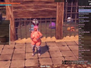 Gameplay - breeders of the nephelym - Risu Milking, Blowjob, POV