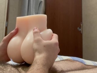 solo male, cumshot, 60fps, sex toy