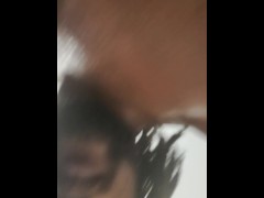 Soapy water rinse my dick off 