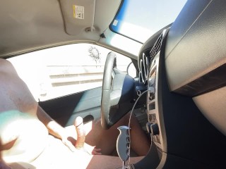 熱い車の中で裸の少年カミング