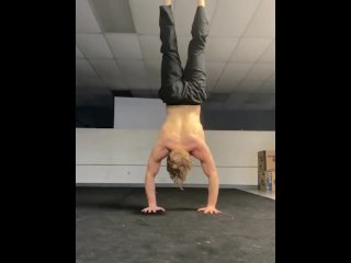 Hot guy doing handstand