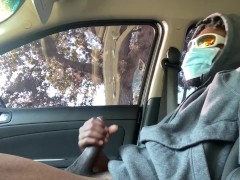 Jacking off in the car