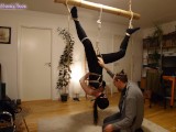 Trailer: Shibari play session with suspension in butterfly harness and spanking