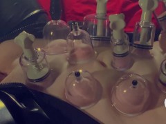 POV: Submissive in Latex Suit Takes suction cups HARD!