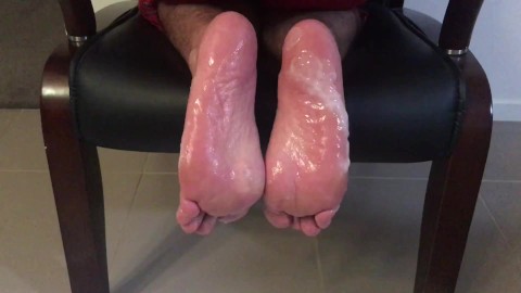 Go ahead jerk off and ejaculate all over my feet - Loads of cum - Bukake foot fetish