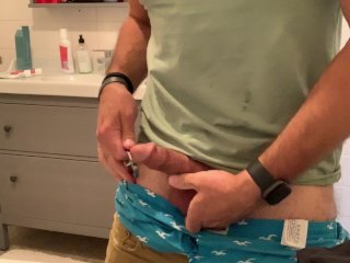 Intense stroking, edging, orgasm and cumming. Long jerk-off session with lube! Unedited!