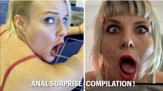 Compilação anal surpresa com reações