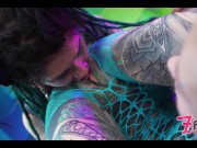 Preview 6 of Tattoo teens female domination, ANAL fuck, strap on, gaping ass, prolapse, crazy big toys