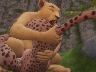 Lesbian Feline Cats Pussy Play | Mouth Full of Piss ending | Wild Life