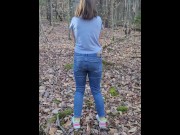 Preview 1 of My First Time Stripping in the Woods, Real Homemade Girl
