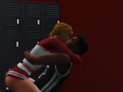 Preview 2 of Mega Sims- Cheerleaders get fucked by football players and coach. (Sims 4)