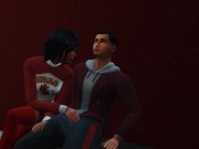 Preview 3 of Mega Sims- Cheerleaders get fucked by football players and coach. (Sims 4)