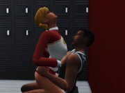 Preview 6 of Mega Sims- Cheerleaders get fucked by football players and coach. (Sims 4)