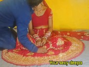 Preview 2 of Indian wife first night sex in hardcore clear hindi audio (suhagrat 2022)