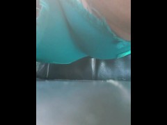 Full orgasim with random object while driving.  Screams and moans of built up tension 