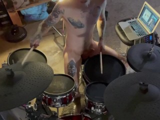 Young Punk Rocker with Big Dick Jams out