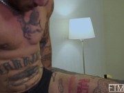 Preview 6 of FTM Men - Tattooed FTM stud dildos and fingers wet pussy