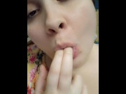Preview 5 of My soft lips begging for your cock - Step moms want to suck your cock and kiss your lips - Natural