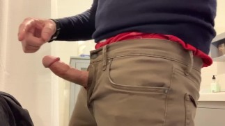Look at this pre-cum....just precum and my super-hard cock