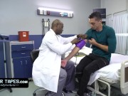 Preview 1 of DoctorTapes - Athletic Black Doctor Seduce His Patient And Gets His Cum Deep Inside His Asshole