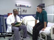 Preview 2 of DoctorTapes - Athletic Black Doctor Seduce His Patient And Gets His Cum Deep Inside His Asshole