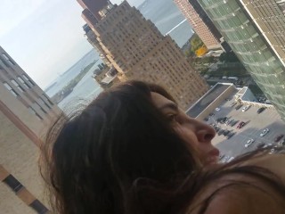 POV Fucking in Front of a Window in new York City so all can see