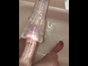 Preview 6 of Thick Cock Stuffs Tight Fleshlight and Cums Twice