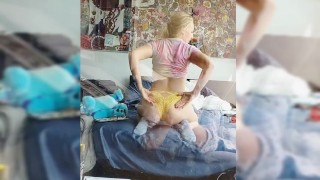 Caught at her window - Step sister is a Cock Tease