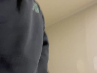 Uncut Stud Caught Cumming In The Elevator