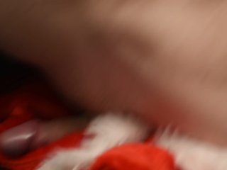 Santa Humping Christmas Pillow Handsfree While Moaning with_Big HappyEnd - Big Cum