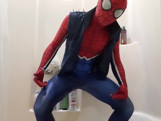 cosplay, pee, omo, spiderman