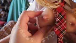 Пытка сисек и жесткий трах для Хати