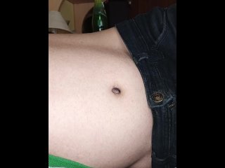 solo male, vertical video, asmr, belly fetish