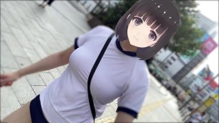 Tofu, A Perverted Big-Breasted College Girl With An I Cup, Running Without A Bra.when She Ran Through Shinjuku Kabukicho