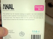 Preview 3 of Sex Toy Unboxing and Testing Out Anal Adventures Pleasure Balls