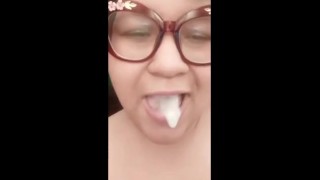 Fatty Loves Taking Dick Mouthful Of Cum