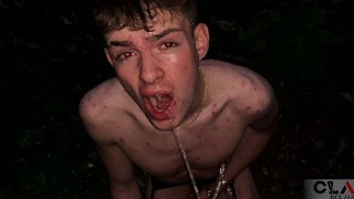 Outdoor Humiliation Of Sissy Piss And Throatfuck