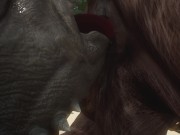 Preview 3 of Minotaur Cums A LOT From Being Fucked by Rhino (Gulhragg) | Wild Life Furry