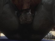 Preview 5 of Minotaur Cums A LOT From Being Fucked by Rhino (Gulhragg) | Wild Life Furry