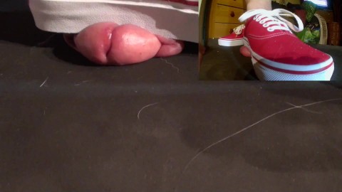 231lb BBW COCK CRUSH IN RED VANS PT3