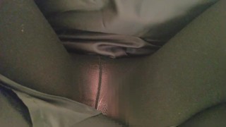 Crossdresser Wearing Pink Panties And Pantyhose