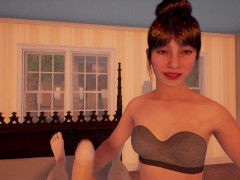 3D Hentai Virtual Reality Handjob by a Cute Asian Teen Anime