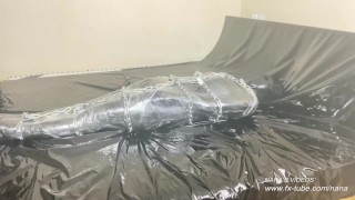 Bodysuit 5 lagen en mummificatie wrap orgasme