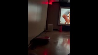 Cock-Stroking In An Adult Theater