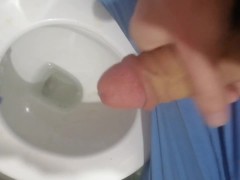 jerked off my big dick at work and finished profusely