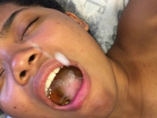 Stepdaughter Drinking your Piss Juice with Spit