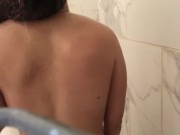 Preview 1 of Caught my stepsister in the shower on vacation | VOYEUR SHOWER